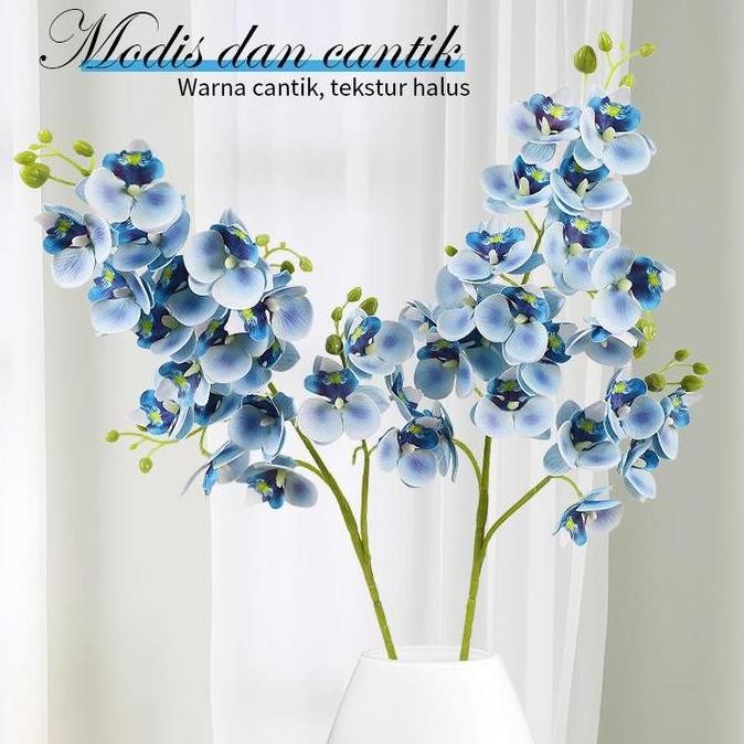 Gm Bear Bunga Anggrek Latex Mini Artificial 10 Cabang P0596 -  Bunga Anggrek Latex Mini Imitasi Arti