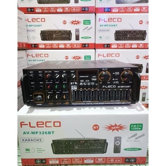 Power Amplifier Fleco 326A Ampli Bluetooth Stereo Karaoke