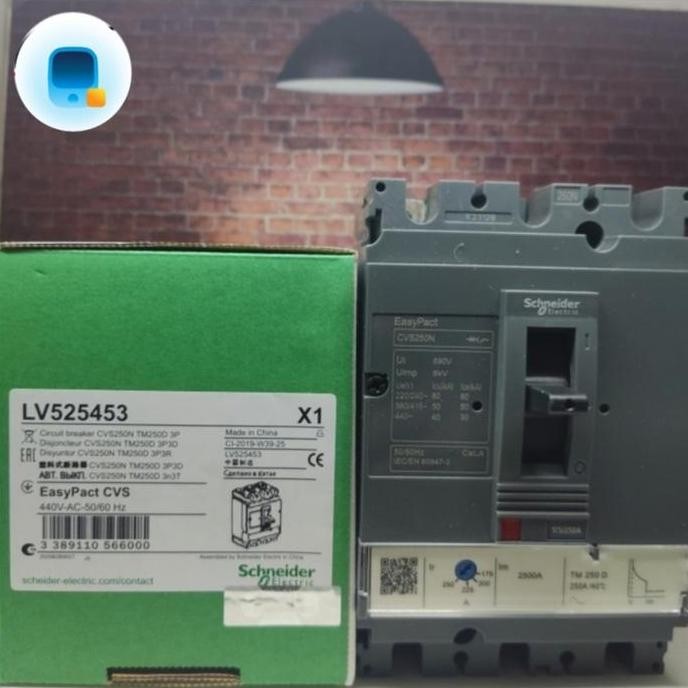 Promo MCCB Breaker CVS250N 3P 250A TM250D 3Pole CVS250N 3Phase 250A COD