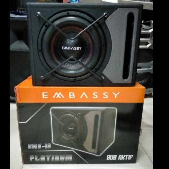 Subwoofer AKTIF 10 inch Basstube EMBASSY EMS-10 PLATINUM