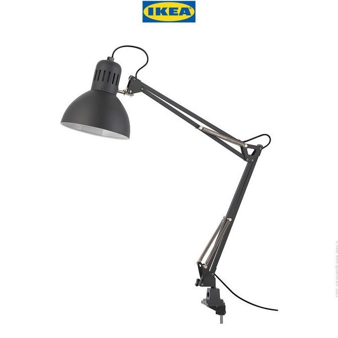 IKEA TERTIAL Lampu Meja Kerja Abu-abu Tua Minimalis Baja