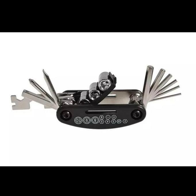 Obeng Sepeda Rockbros Original 16 In 1 Toolkit Multifungsi Alat Reparasi Lipat Mini Tool Set Sepeda 