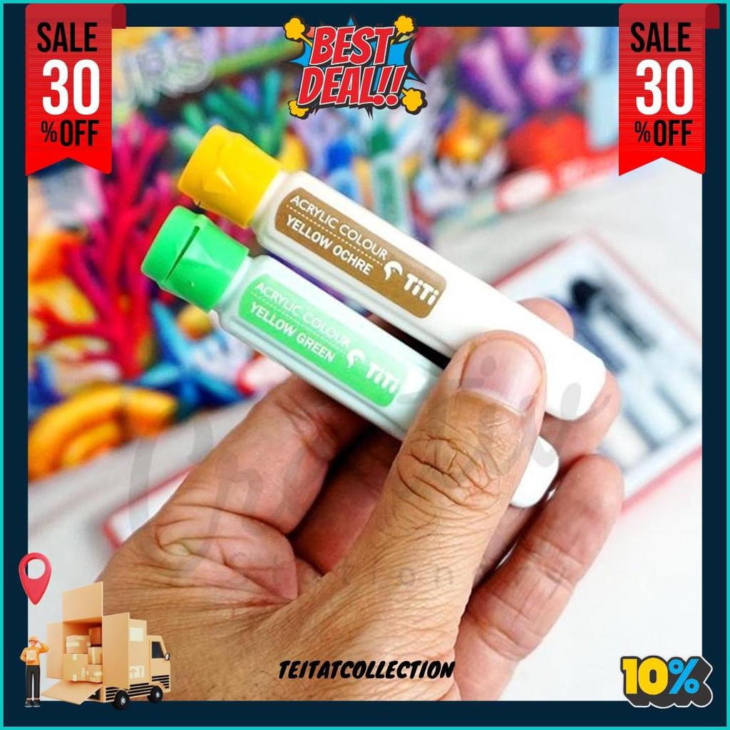 Titi Acrylic Color 12 24 30 Warna Cat Akrilik Set 12 Ml Ti-Ac12 Bisa Cod