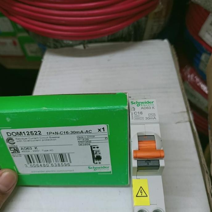 Promo Elcb RCBO Slim Domae Schneider 1 phase 6A/10A/16A/20A COD