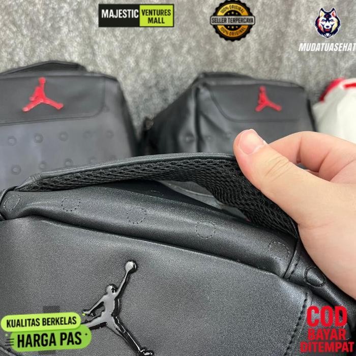 Berkualitas Air Jordan Retro 13 Leather Backpack / Tas Ransel Kulit /  Bagpack / Tas Sekolah / Tas K