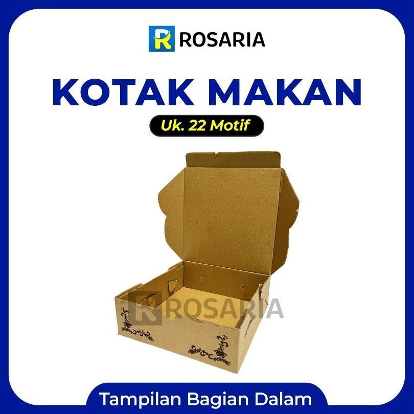 [ 10 Pcs ] Kotak Makan Uk 22 Motif Terpack Kemasan Makanan Foodgrade Baru