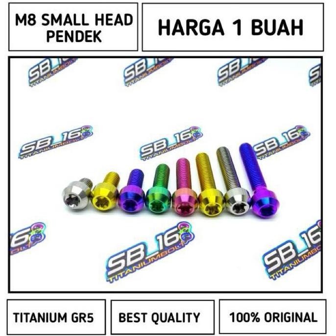 M8 SMALL HEAD TITANIUM GR5 (DRAT12) PENDEK
