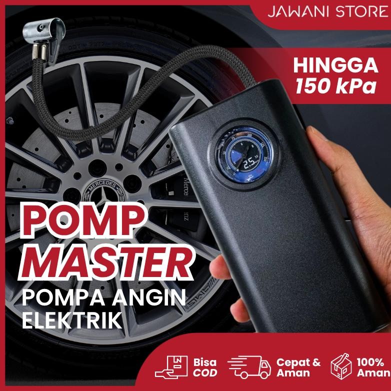 [JawaniStore] POMP MASTER Pompa Angin Ban Elektrik Portable 150kPa Kompresor Ban Mobil Motor Sepeda 