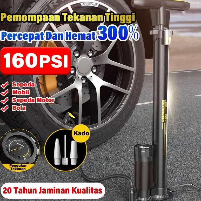 Model Baru 2024 160 PSI Alloy Pentil Schrader dan Presta Pompa Sepeda Motor Mobil pompa ban motor po
