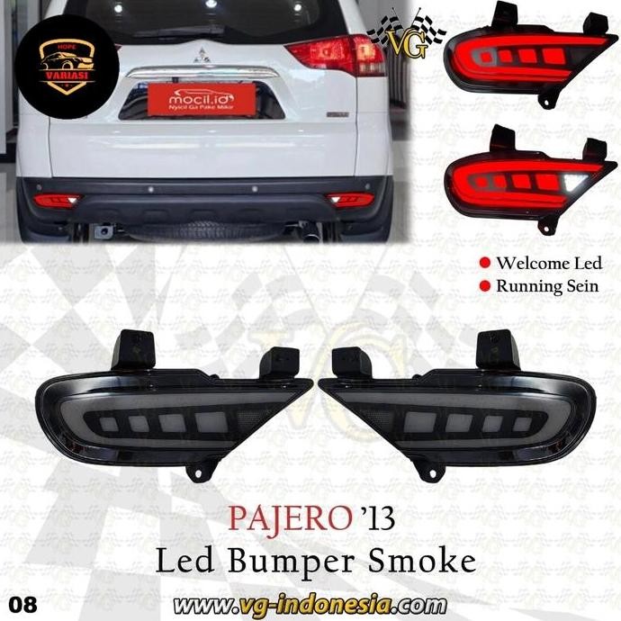 R Led Bumper Pajero 4Fungsi 2009 2010 2011 2012 2013 2014 2015 Reflektor Pajero Lama