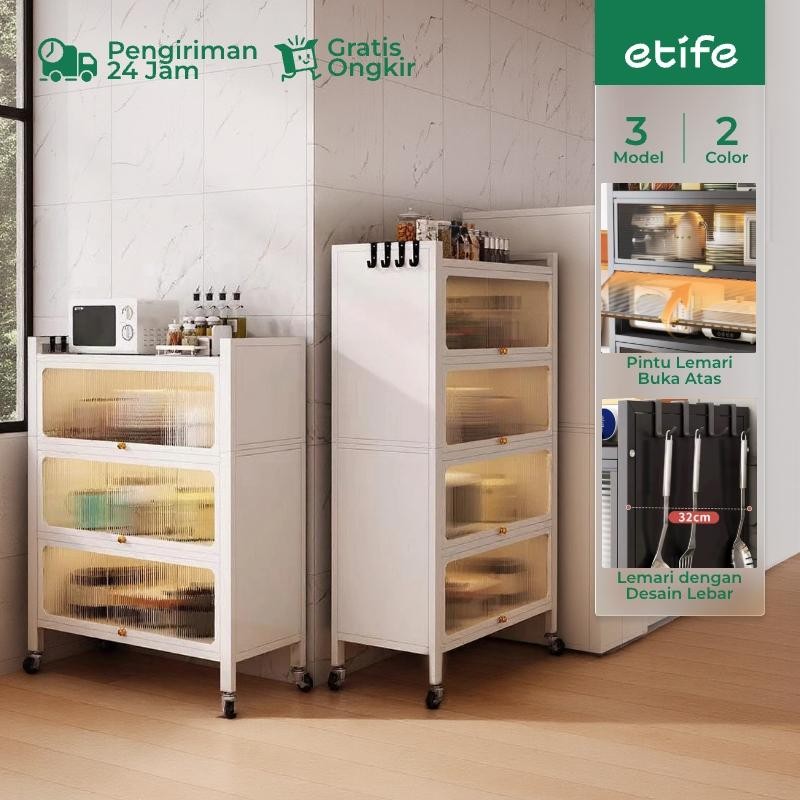 Lemari Dapur Lemari Piring Rak Dapur Serbaguna Rak Piring Tertutup Rak Susun Serbaguna