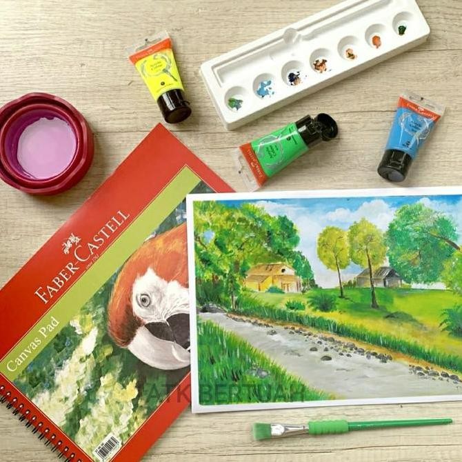 FABER CASTELL CANVAS PAD BUKU GAMBAR LUKIS SKETSA REZ