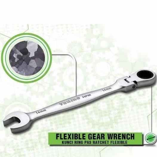 KUNCI RING PAS RACHET TEKIRO PANJANG FLEXIBLE 12MM JAPAN QUALITY