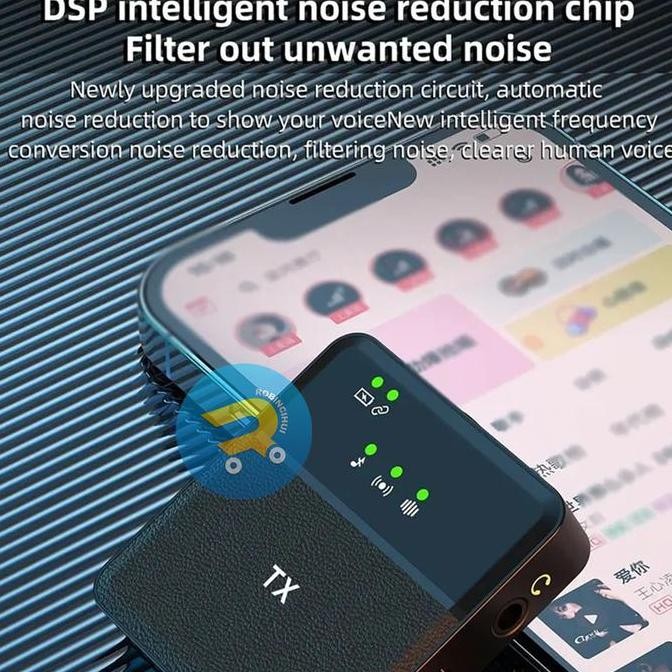 Mic Wireless Hp Kamera Vlog Youtuber Portable Mic For Iphone & Android