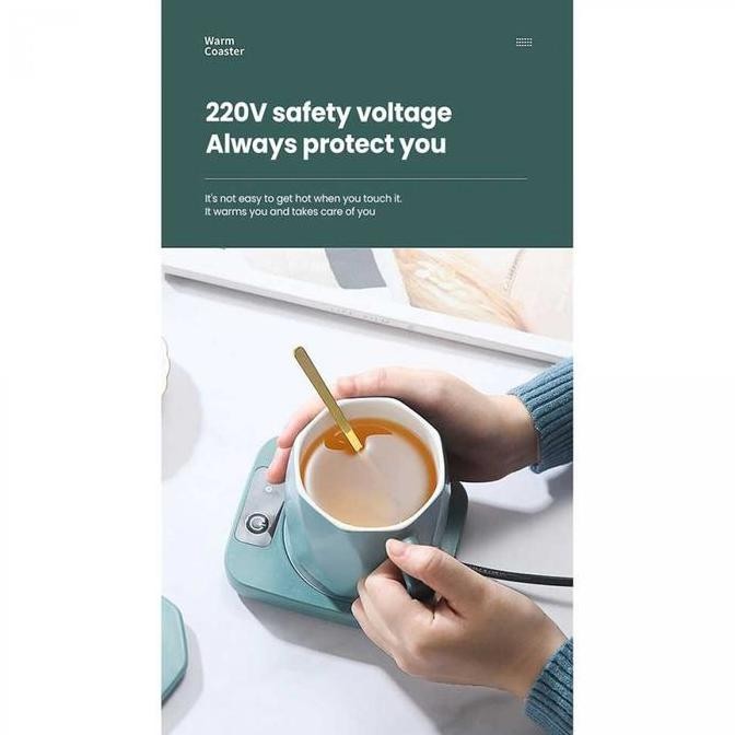 PURRINI Tatakan Pemanas Gelas Coffee Cup Warmer Heating Pad Coaster -KP170 ren