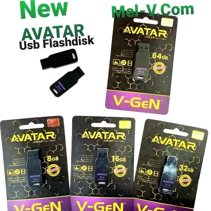 DF65 }} Usb Flashdisk 16GB Vgen Avatar / Flashdisk V gen 16GB Original V-gen