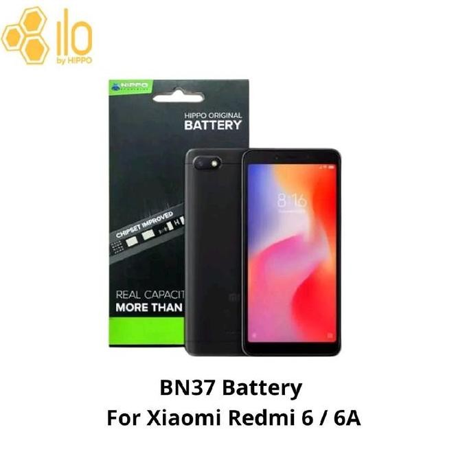 Hippo Baterai Xiaomi Redmi 6 6A Bn37 Baterry 2900Mah Original 100%