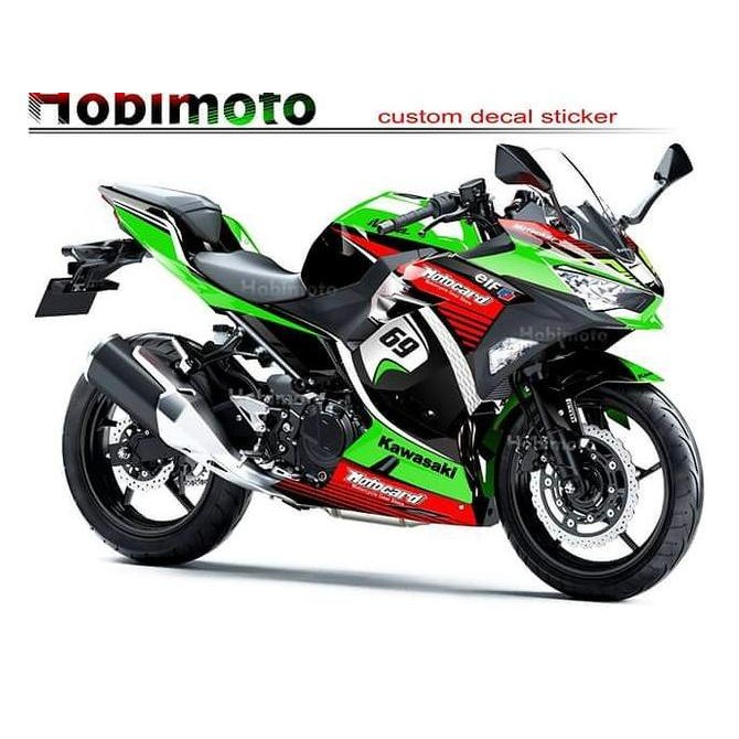 Decal KAWASAKI NINJA 250 2018 Stiker KAWASAKI NINJA 250 2018 Motocard1 Original