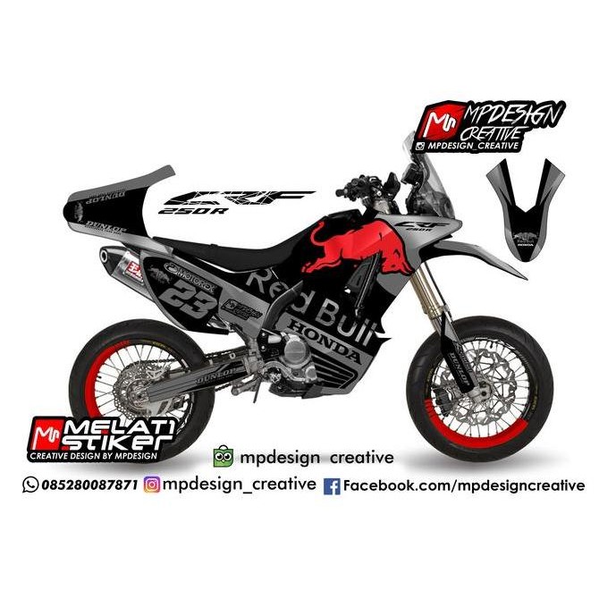STIKER DECAL CRF 250 RALLY RED BULL SERIES DAKAR Original