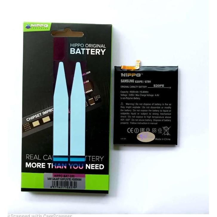 Baterai Hippo For Samsung S20 Fe / G781 4500 Mah Garansi Resmi