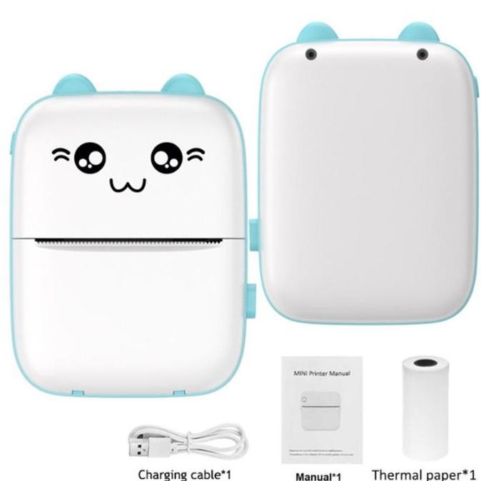 DB31>> Mini Cute Thermal Printer Bluetooth Portable Printer Kasir Label Printer
