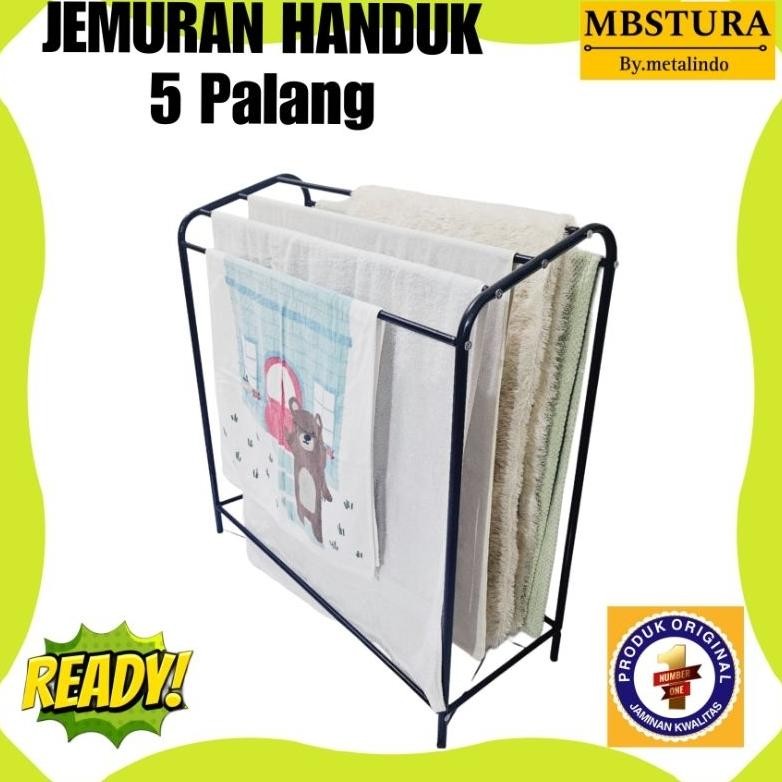 Jemuran Handuk Stainless Jemuran Handuk 5 Palang Rak Handuk Minimalis