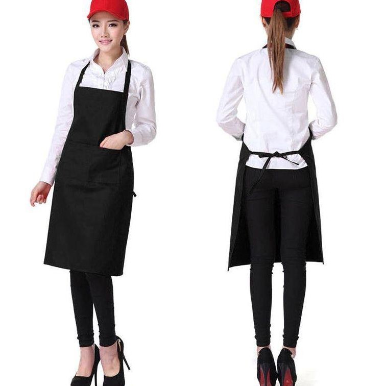 CELEMEK/APRON/RESTORAN/KOKI/MASAK/ CELEMEK HITAM POLOS