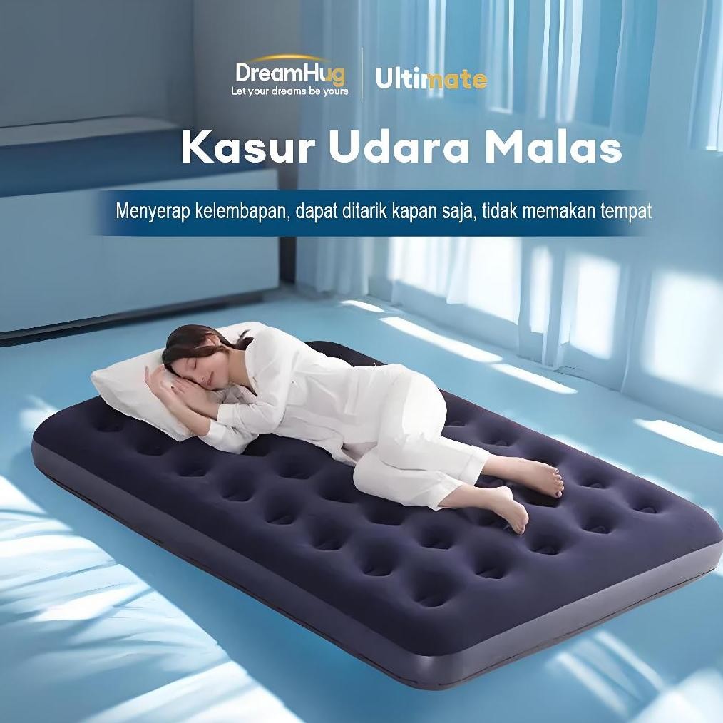 READY STOCK - KIRIM HARI INI DreamHug Kasur Angin Kasur Udara Sofa 2in1 - Kasur Lipat Kemping Portab