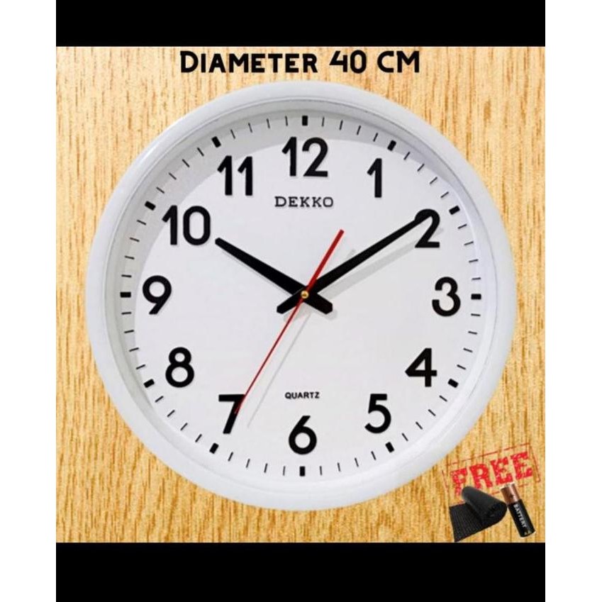 Jam dinding besar diameter 40 cm dekko kualitas bagus
