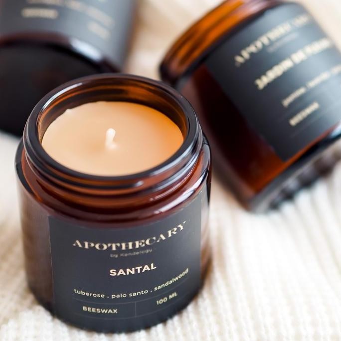 Kendelogy Apothecary Beeswax Candles Lilin Lebah Scented organic