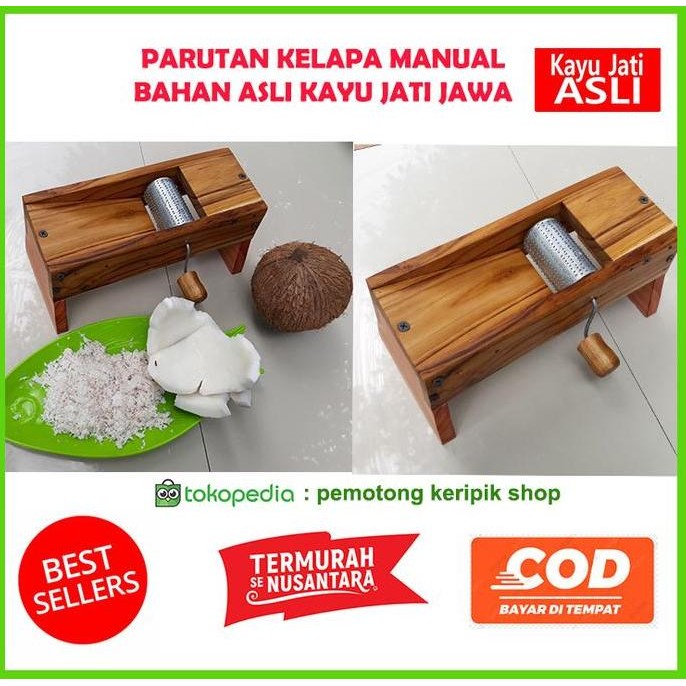 Alat Parut Kelapa Manual Kayu Jati terbaik