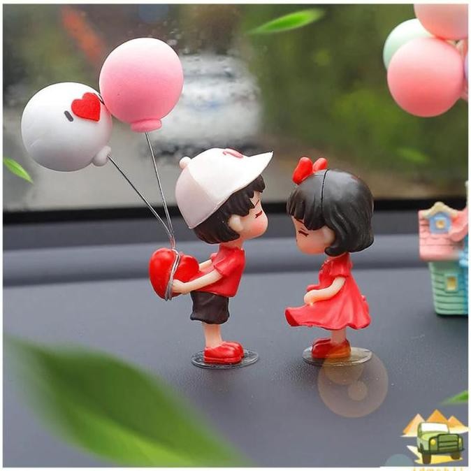 [idmobil] Hiasan dashboard mobil lucu pasangan cinta liontin hiasan interior dashboard mobil hiasan 