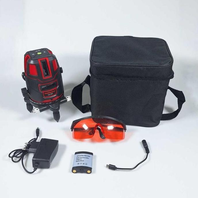 Laser Level 5 Line Laser Siku Bangunan 360 Rotation