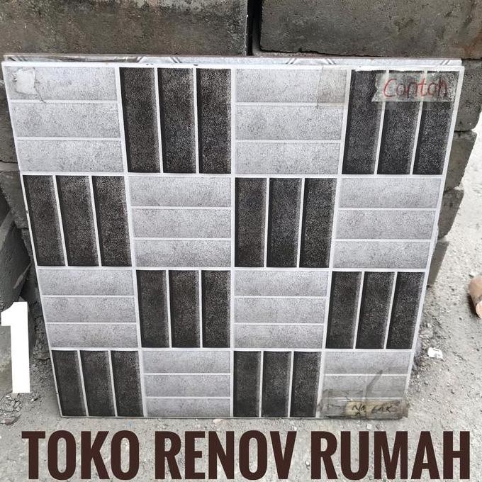 Promo Keramik lantai 40x40 hitam putih motif catur COD