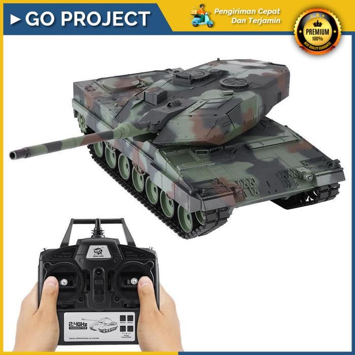 Go-Project Henglong Rc German Leopard 2A6 Tank 1/16 Remote Control 2.4Ghz Original High Quality