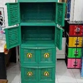 Promo Lemari Pakaian Susun 4 Karakter Multiclub Rak Box Baju Sepatu Plastik COD