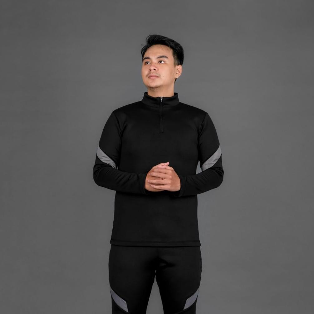 ROULACASE- polo tracktop / Jaket running /Tracktop /halfzipper pria/ baju olahraga futsal & sepakbol