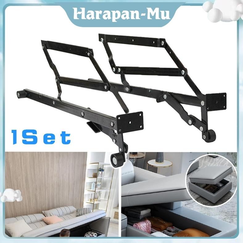 SENHA 1 Set Engsel Sofabed Slider / Engsel Mekanik Sofa Bed Sliding / Engsel Lipat Sofa Bed