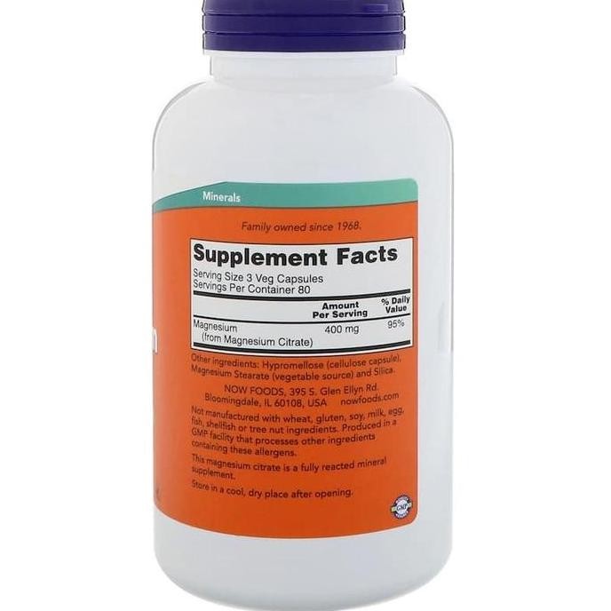 Now Foods Magnesium Citrate 240 Veg Caps / Now Food Magnesium Citrate Original