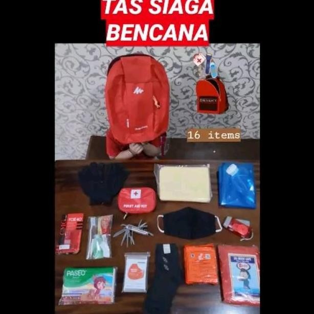 Tas Siaga Bencana EMERGENCY BAG / Survival Kit First Aid Kit P3K / Outdoor