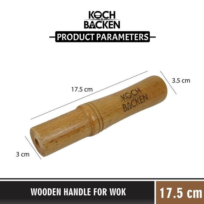 KOCH&BACKEN Gagang Kayu Wajan Penggorengan