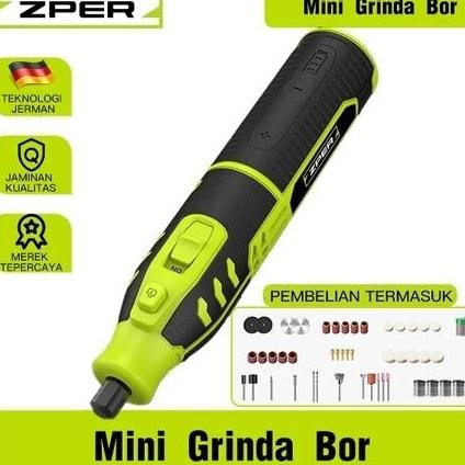 PAPPITSON - ZPER Bor Mini Drill Grinder Mini Grinda Bor Listrik Penghalus-Alat Gerinda ZP007 waterpa
