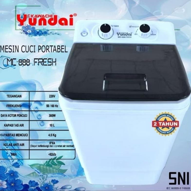 LEGOLANT- Yundai Washing Machine Mesin Cuci Portabel MC-888