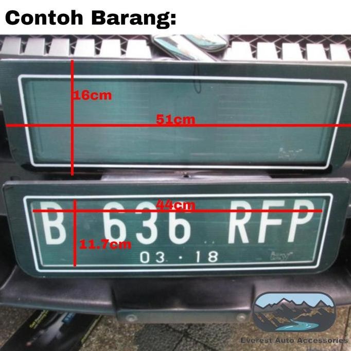 Dudukan Bingkai Mika Akrilik Plat Nomor Mobil Led & Non-Led Izy