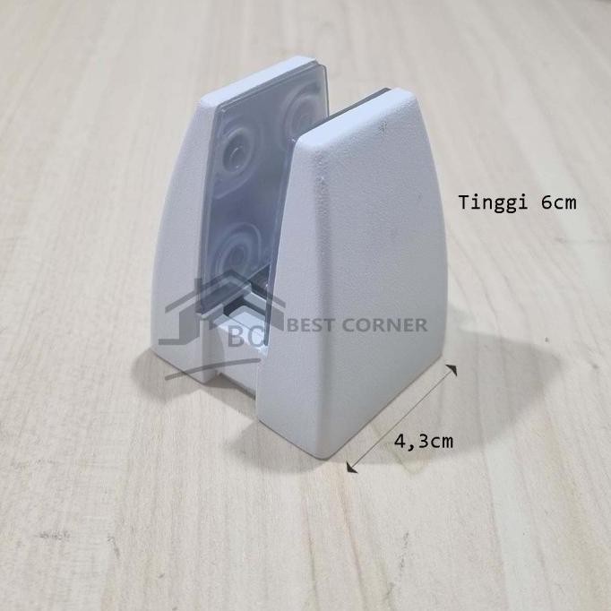 Bracket Ambalan Penyekat Kaki Partisi Kayu Sekat Meja Kantor PUTIH