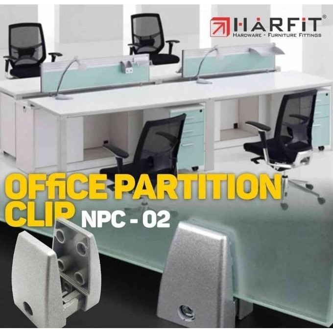 Bracket Ambalan Penyekat Partisi Kayu Sekat Meja Kantor + KAKI Putih