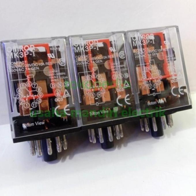 RELAY MK3P-I OMRON RELAY + SOCKET MK3P 11 PIN 220VAC DISKON