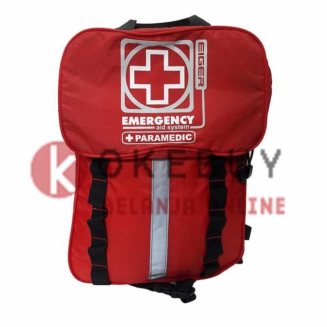 TERBARU Tas Ransel Eiger 6104 Red Backpack P3k Emergency Aid Sys BISA GRAB