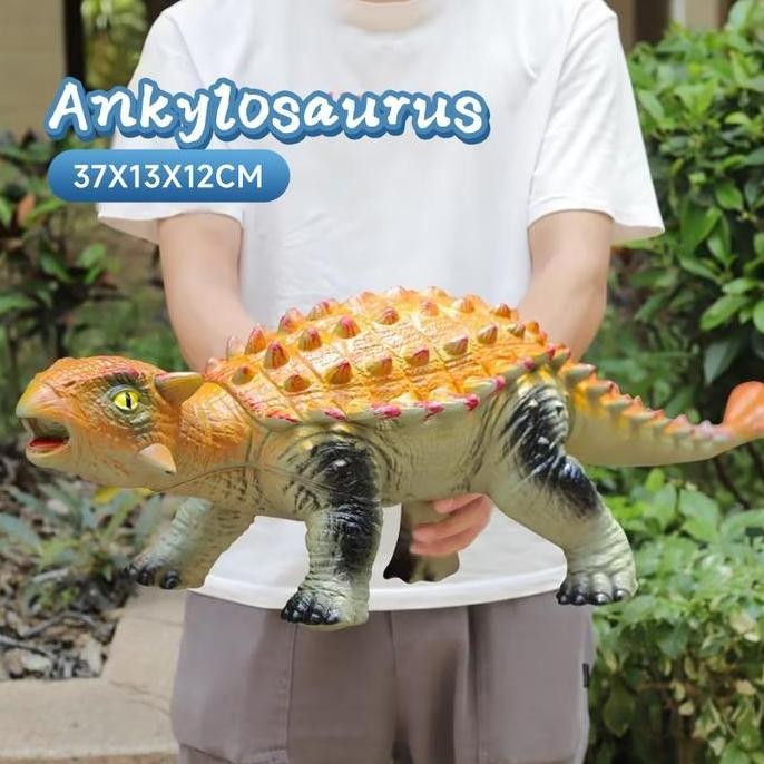 Mainan dinosaurus besar Mainan dinosaurus karet lunak besar suara HFS