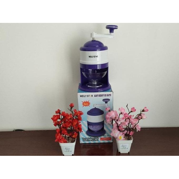 Yohoyo - Alat Es Batu Portable Mesin Putar Manual Serutan Es Batu Ice Stone Crusher Stainless Wadah